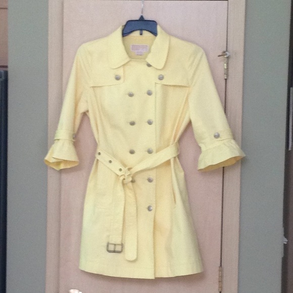 michael kors yellow coat